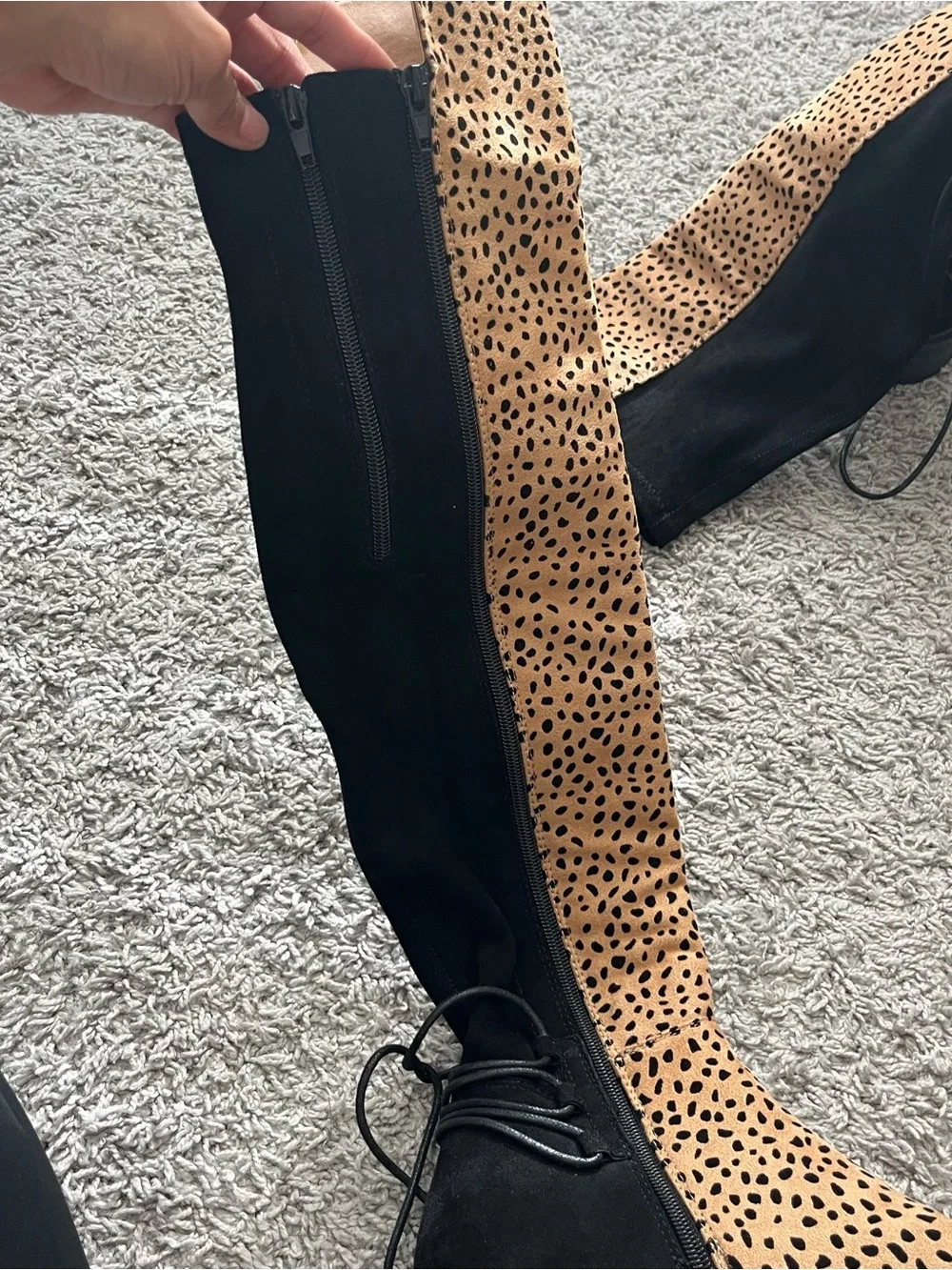 Knee high Leopard Print Boots